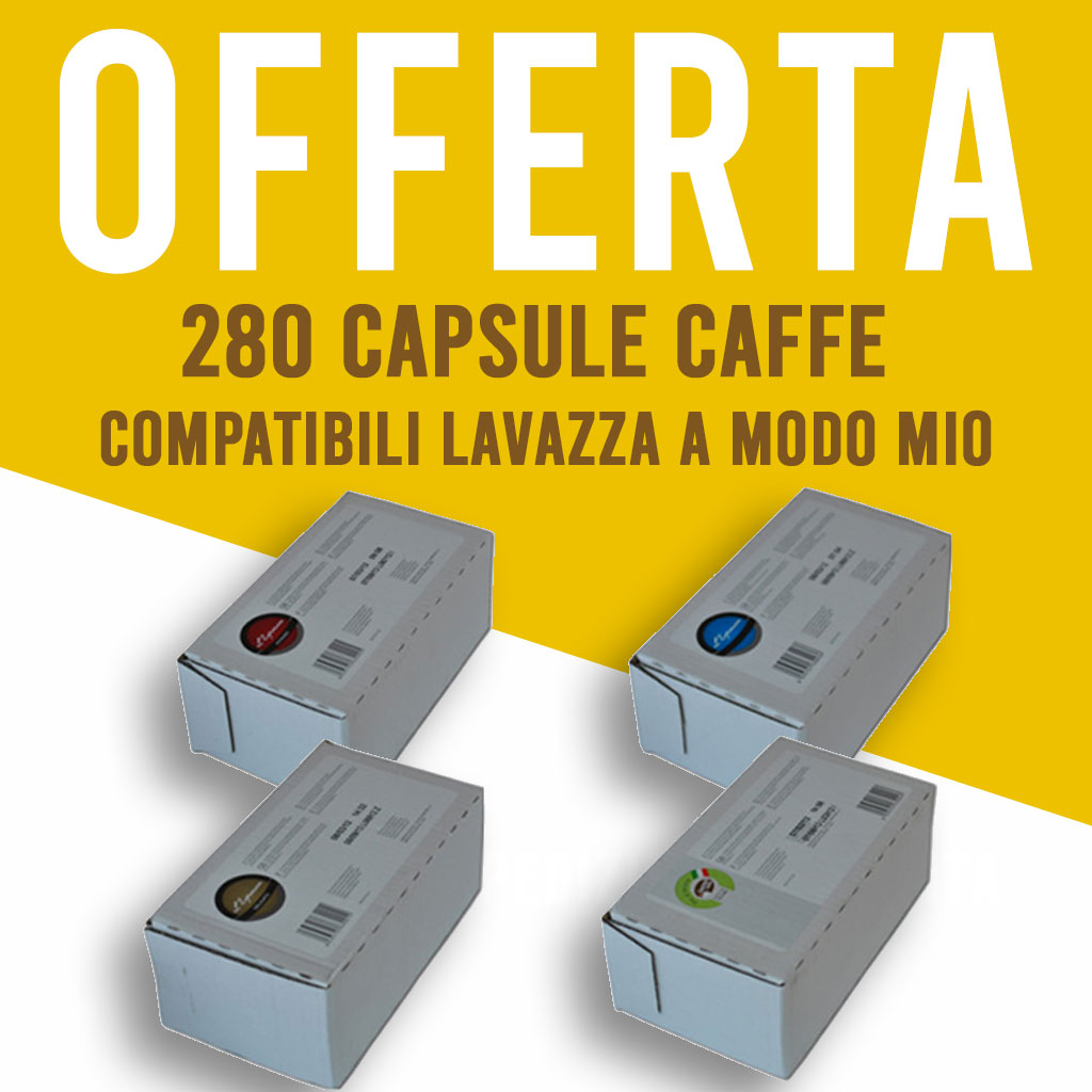 Offerta: 280 capsule caffe compatibili Lavazza a Modo Mio