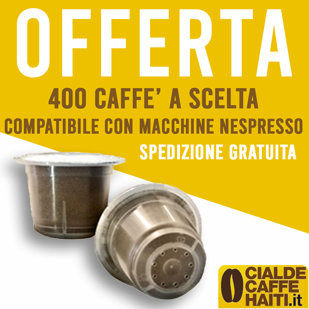 Offerta: 400 capsule caffe compatibili per Nespresso a scelta